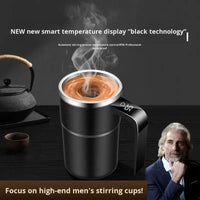 Self-Stirring Coffee Mug with Digital Temperature Display