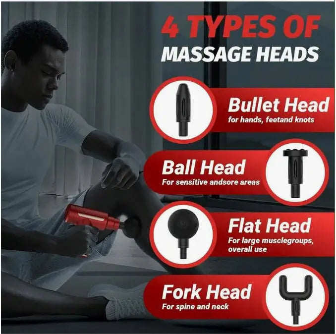 Portable Mini Percussion Massage Gun for Deep Tissue Muscle Relief - 4