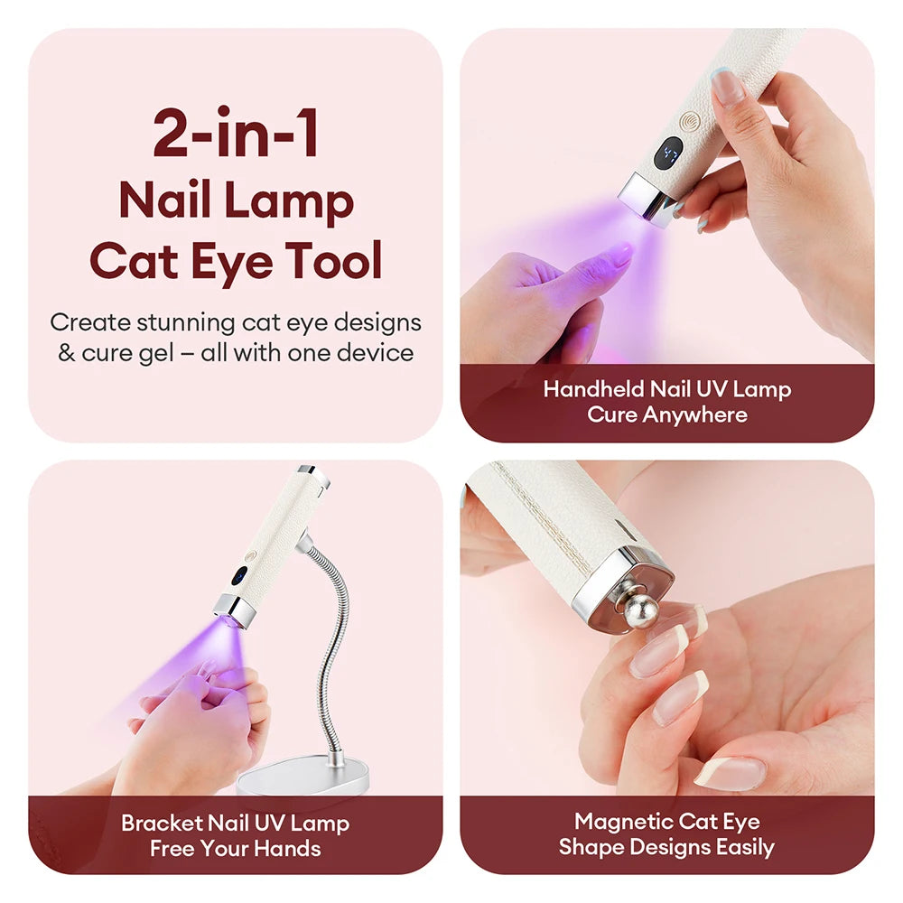 Portable 2-in-1 Magnetic UV LED Nail Curing Lamp - 11