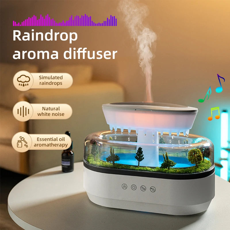 Raindrop Aromatherapy Humidifier with White Noise