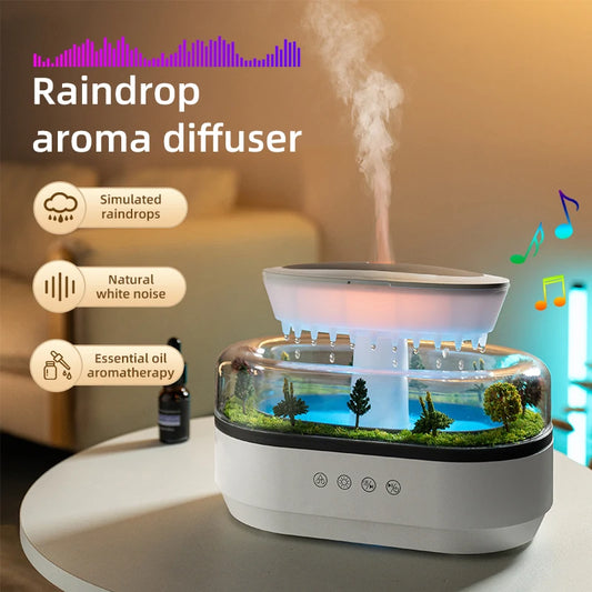 Raindrop Aromatherapy Humidifier with White Noise