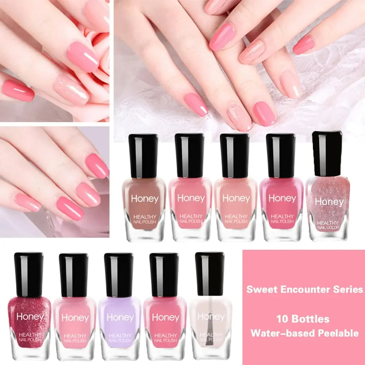 10-Piece Quick-Dry Peelable Nail Polish Set - 23