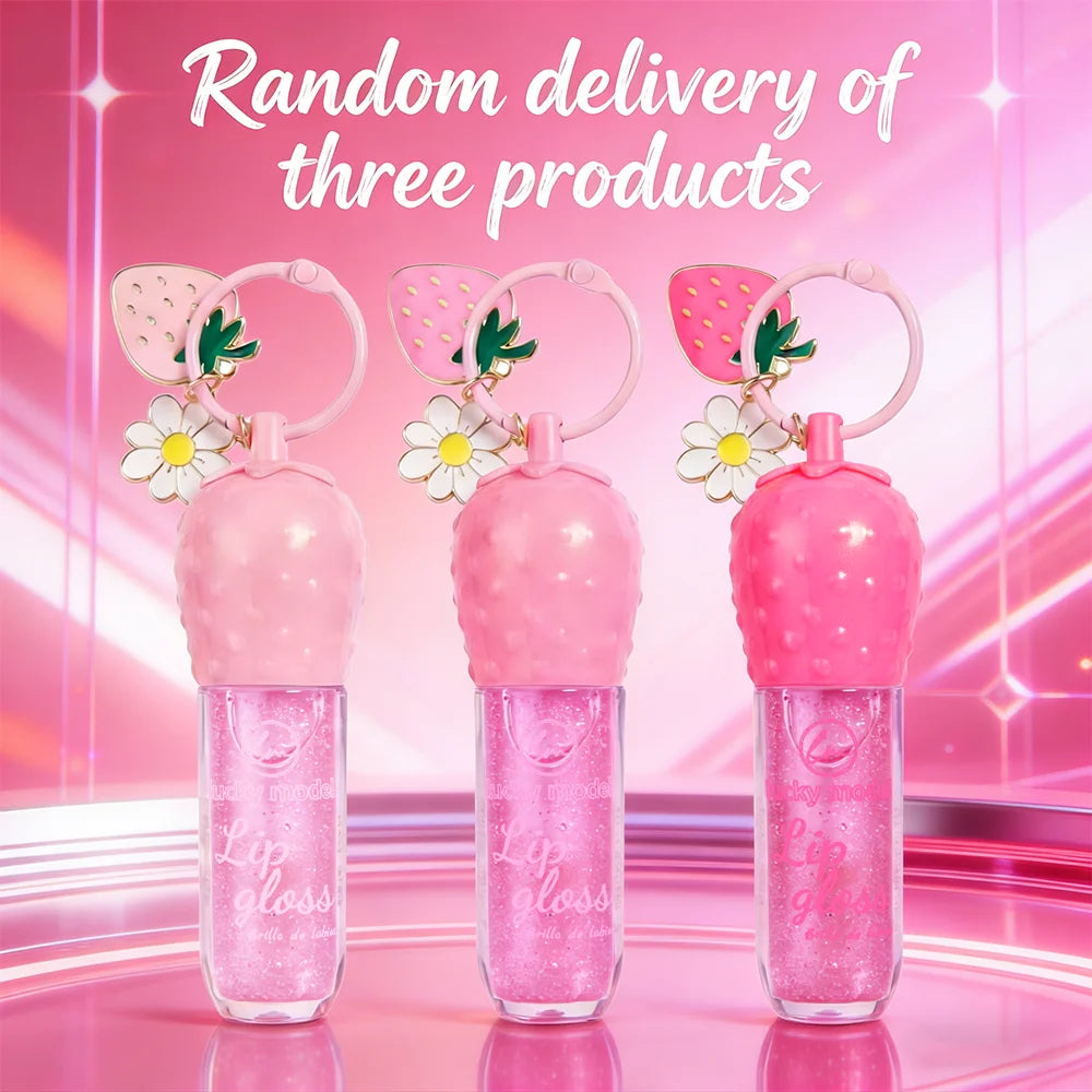Hydrating Strawberry Pendant Mirror Lip Gloss - 9