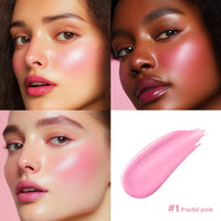Long-Lasting Liquid Blush with Sponge Applicator