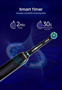 Rechargeable Electric Toothbrush with Pressure Sensor