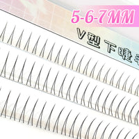 V-Shape Natural Lower Eyelash Clusters for Manga Eye Look
