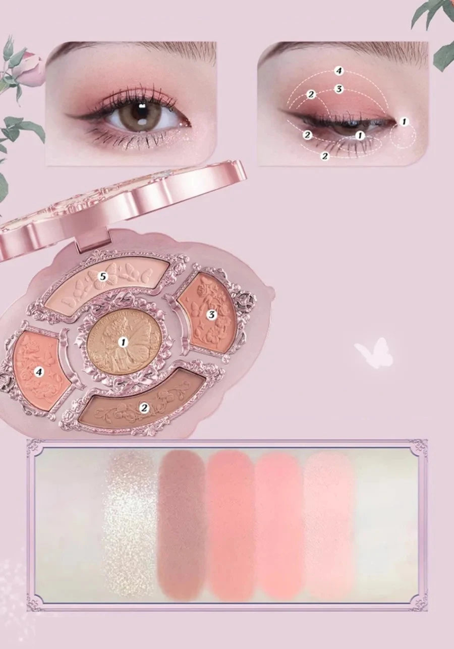 6-Color Swan Ballet Eyeshadow Palette - 30