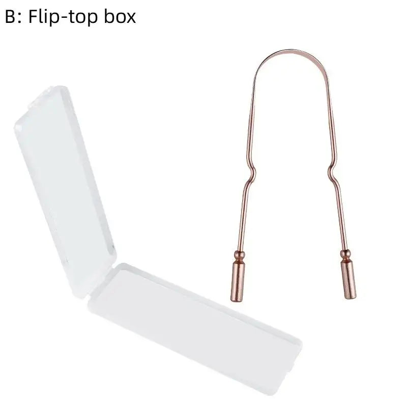 Professional Metal Tongue Scraper for Fresh Breath - 22
