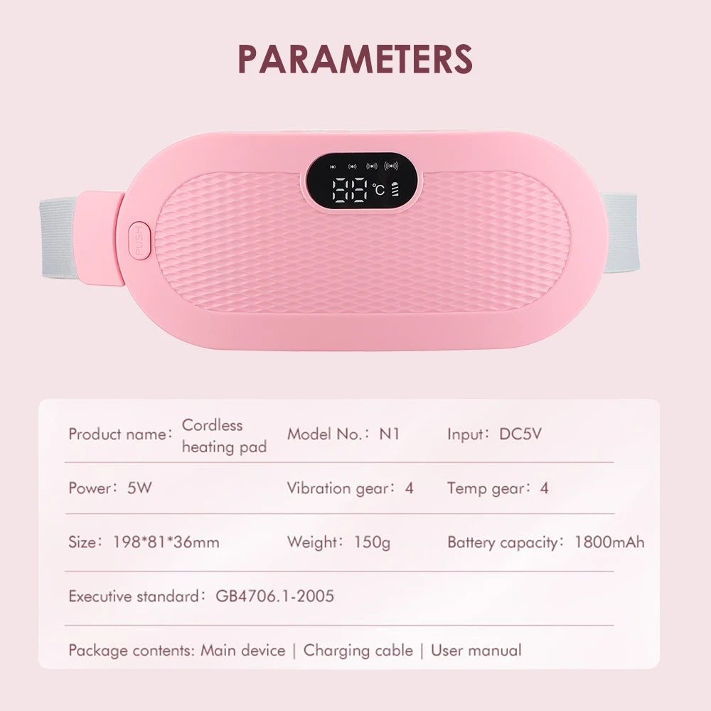 Electric Heating & Massage Belt for Menstrual Cramp Relief - 24