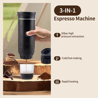 Portable 3-in-1 Wireless Espresso Coffee Maker