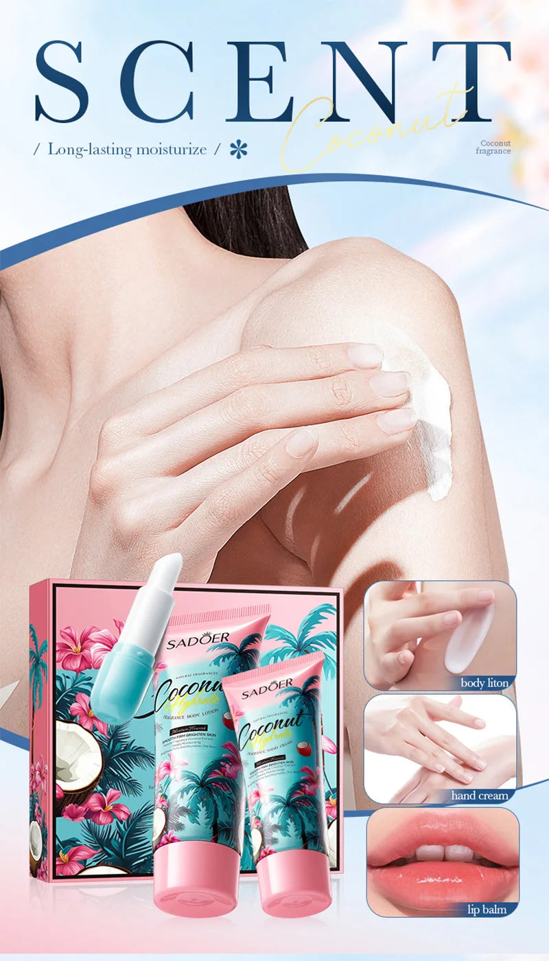 Coconut Fragrance Moisturizing Body Care Set - 7