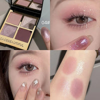 4-Color Versatile Eyeshadow Palette for Daily Makeup