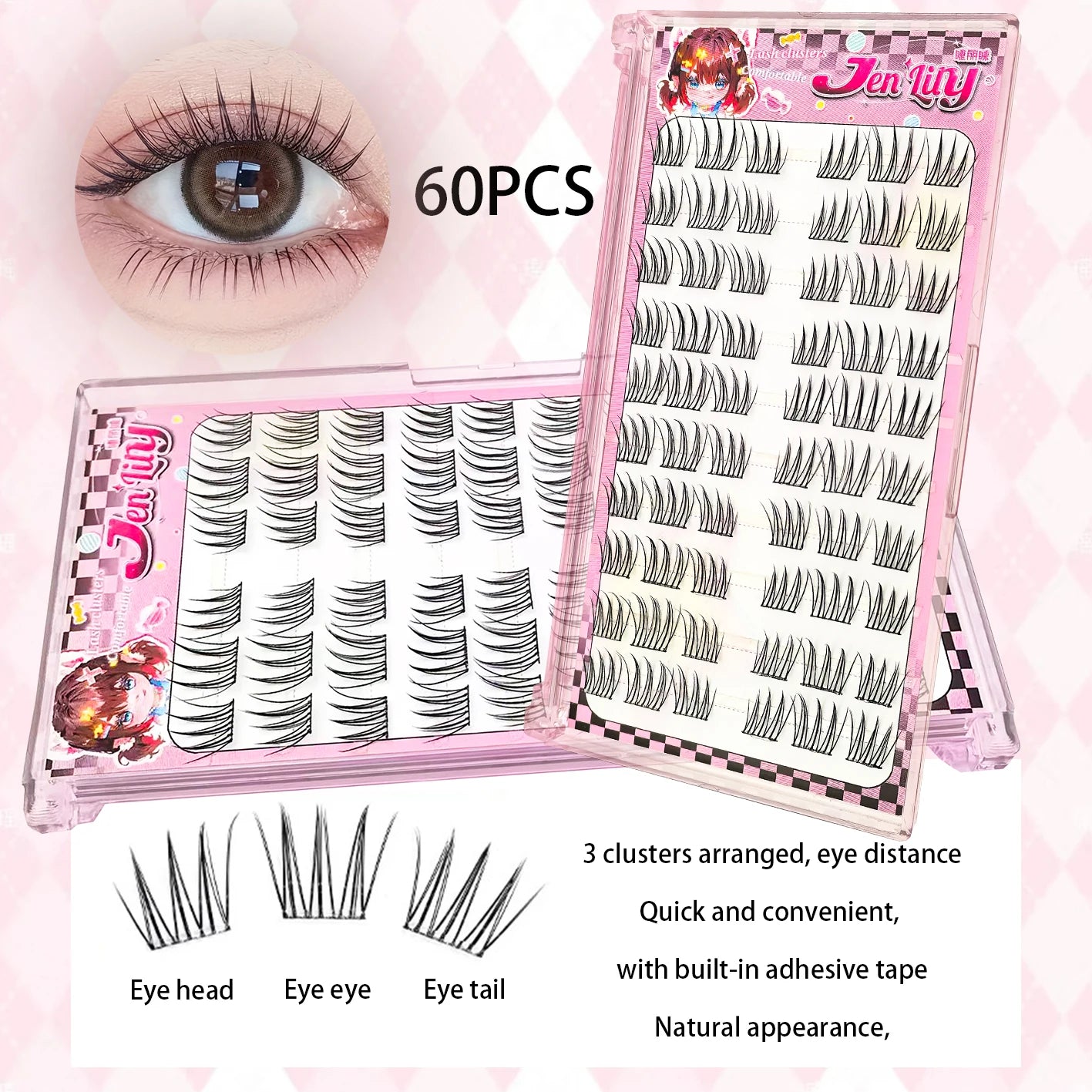 DIY Manga Style Cluster Lash Extension Kit - 7