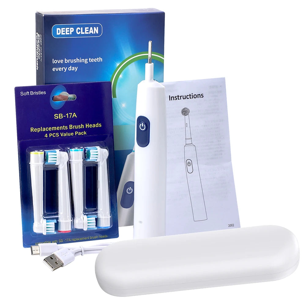 Rechargeable Rotating Electric Toothbrush with 4 Heads - 17