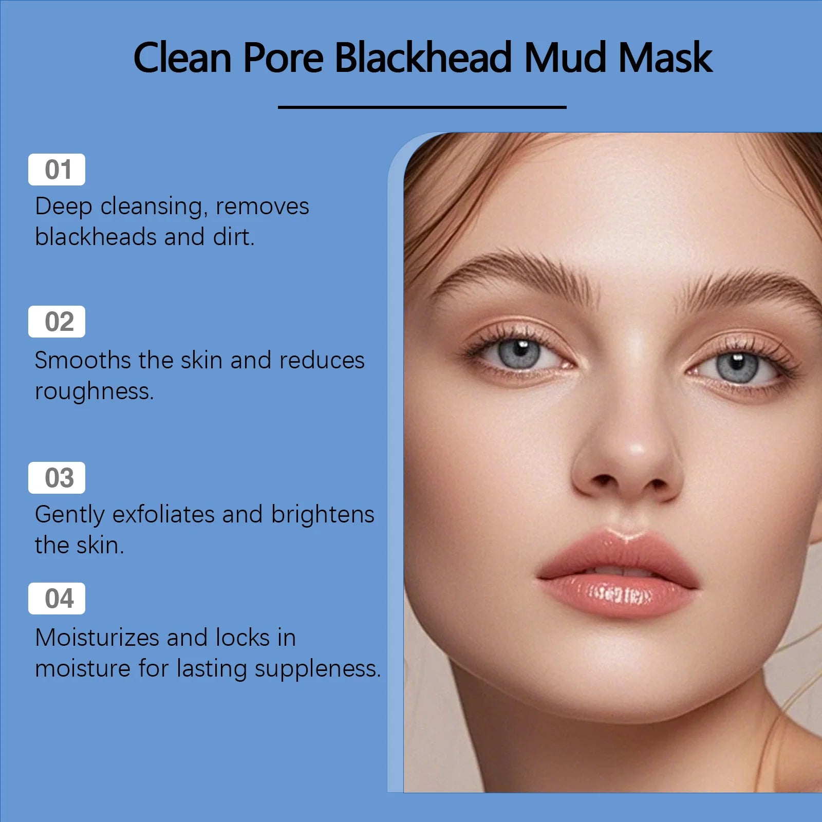 Deep Pore Cleansing AHA BHA PHA Mud Mask for Blackhead Removal - 7