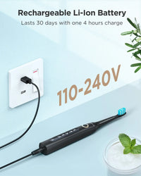 Rechargeable Sonic Electric Toothbrush with 4 Replacement Heads