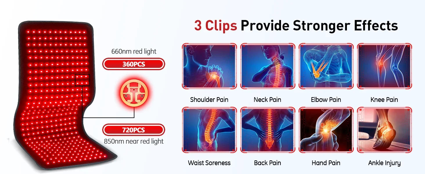 Red Light Therapy Heating Pad for Muscle Pain Relief - 17