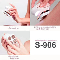 Portable Four-Blade Painless Hair Remover