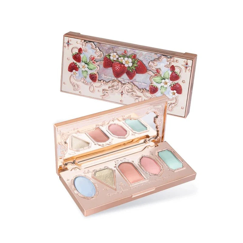 5-Color Shimmer and Glitter Eyeshadow Palette - 1