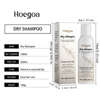 Vanilla Scented Dry Shampoo Spray for Instant Volume and Oil Control