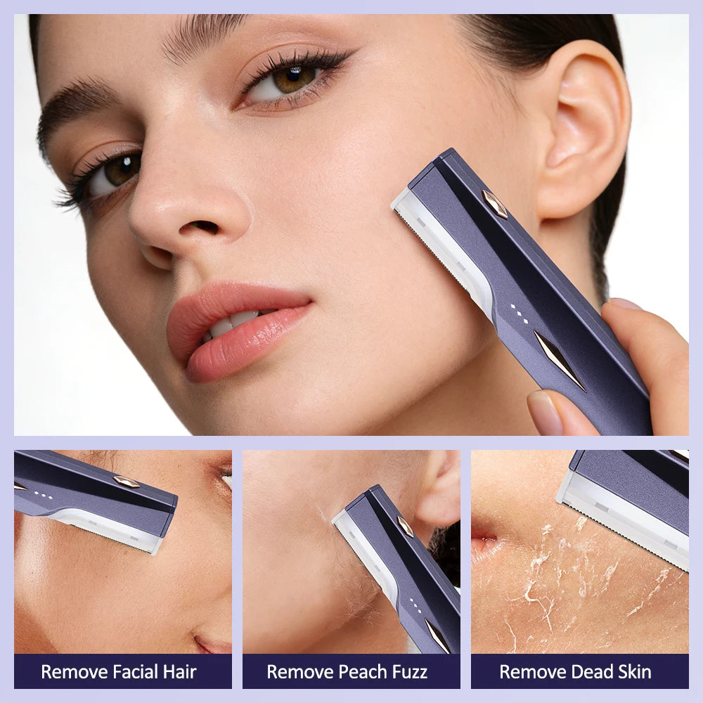 Sonic Rechargeable Facial Dermaplane Razor for Smooth Skin - 13