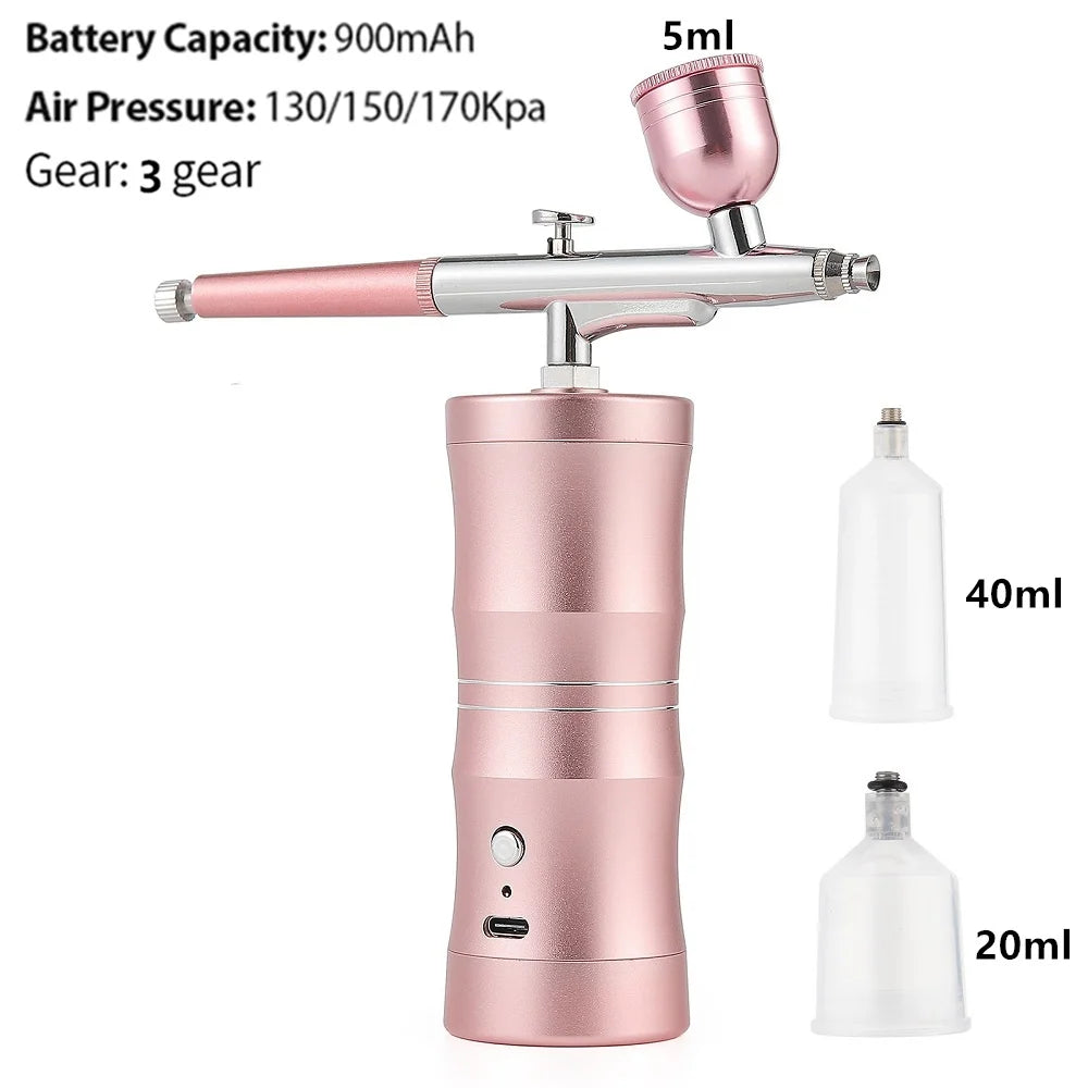Portable Mini Airbrush Kit for Nail Art and Makeup - 47