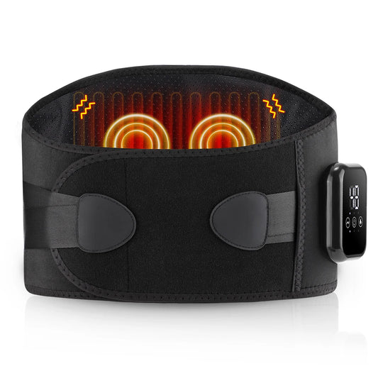 Cordless Heated Lumbar Massage Belt for Back Pain & Period Relief