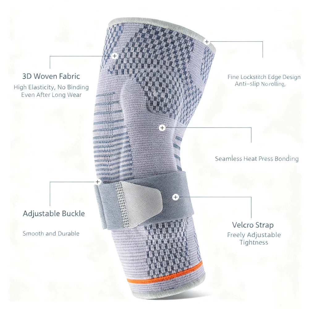 Adjustable Elbow Compression Support Brace with Gel Pads - 11