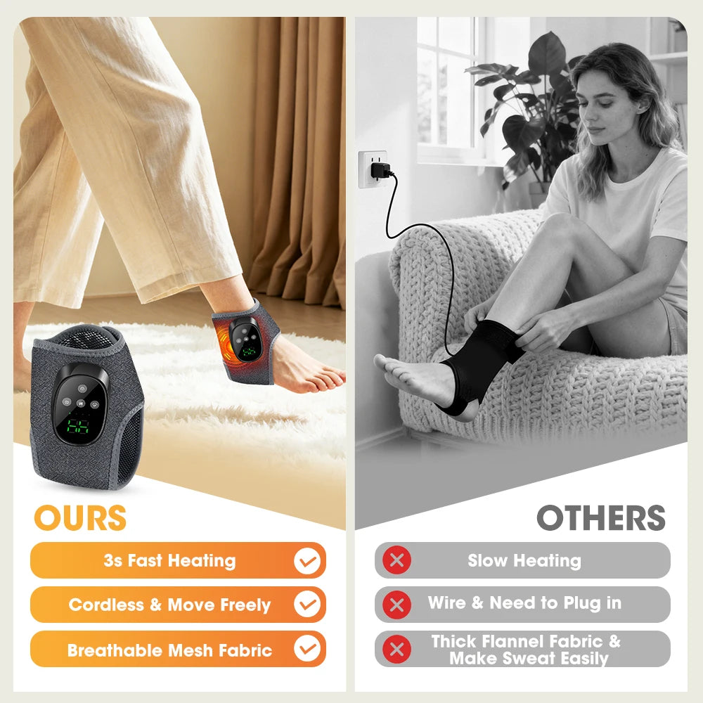 Heated Ankle Vibration Massager for Pain Relief - 12