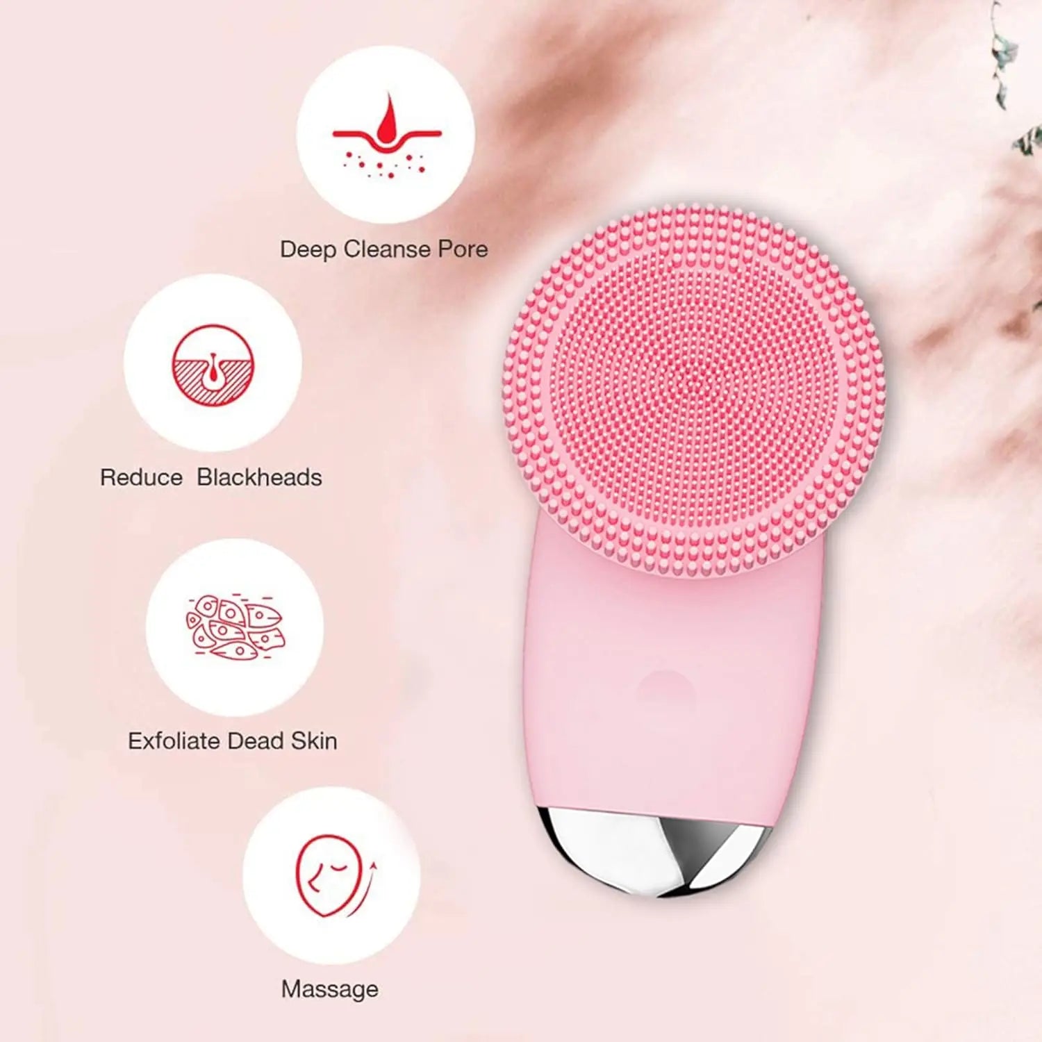 Electric Silicone Facial Cleansing Brush for Pore Cleaning - 4