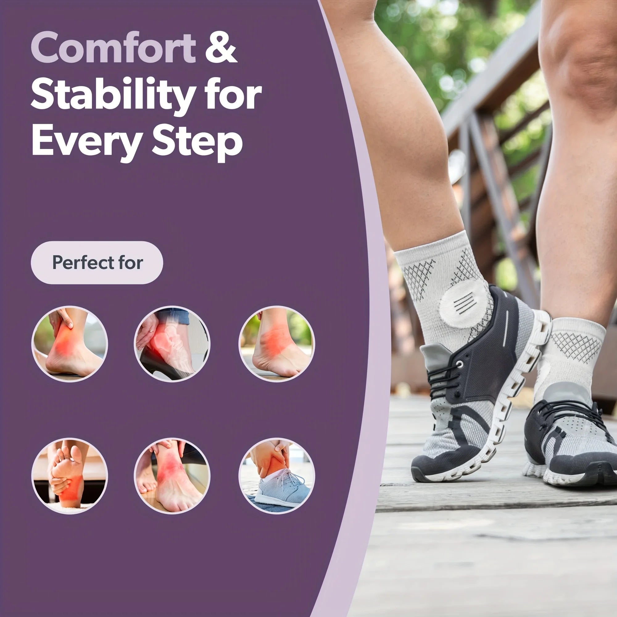 Ankle Compression Sleeves for Pain Relief and Support - 7