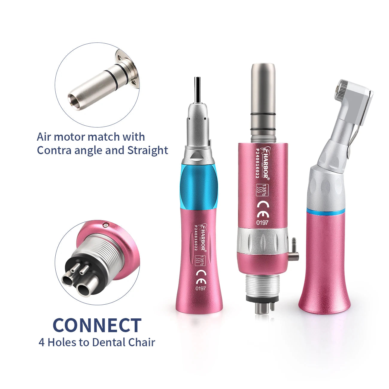 Professional Dental Handpiece Kit with LED and Water Spray - 26