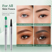 4-Fork Waterproof Eyebrow Pen for Natural Hair-Like Strokes