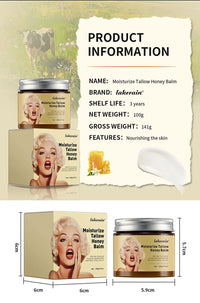 Moisturizing Beef Tallow Honey Balm for Dry Skin