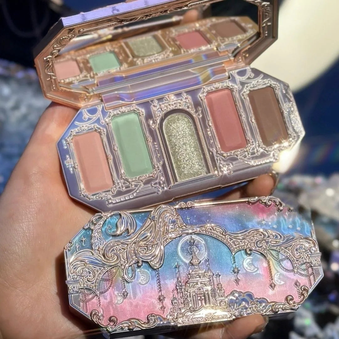 5-Color Mermaid Eyeshadow Palette for Long-Lasting Shimmer - 75