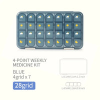 7-Day Portable Weekly Pill Organizer and Medication Dispenser