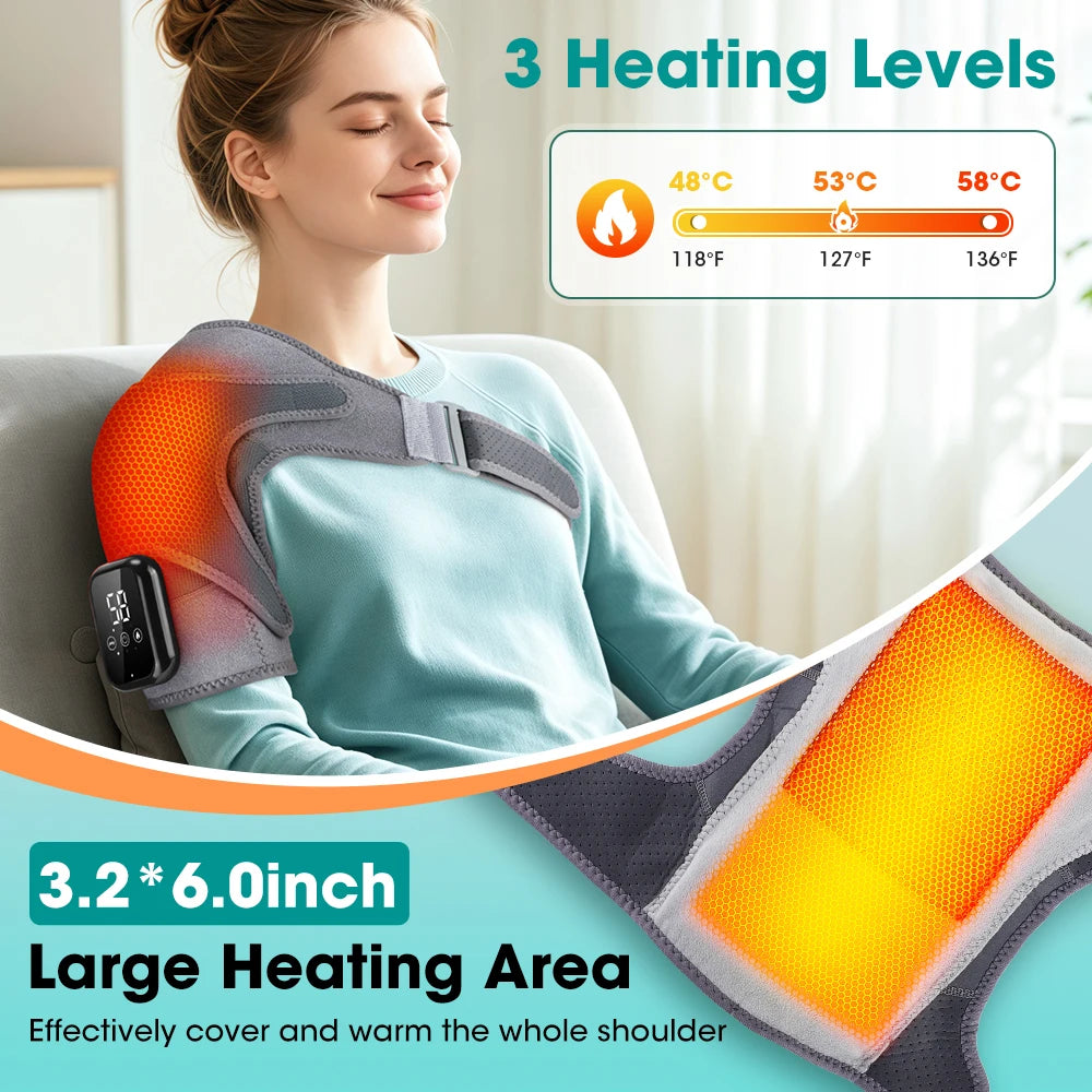 Heated Vibration Shoulder Massager for Pain Relief - 3