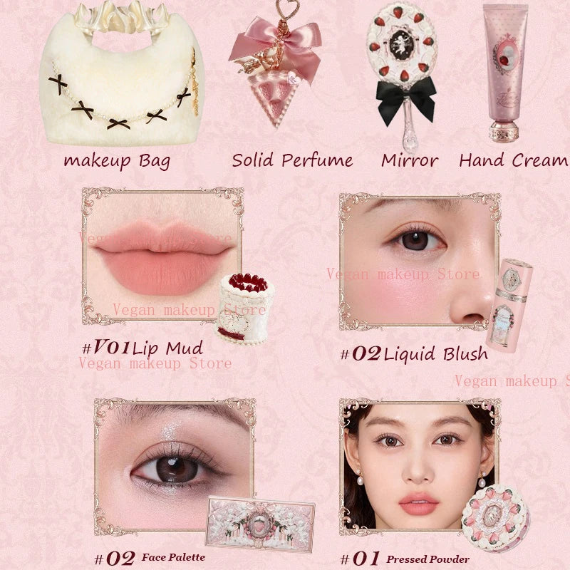 Strawberry Cupid Aesthetic Makeup Gift Set - 13