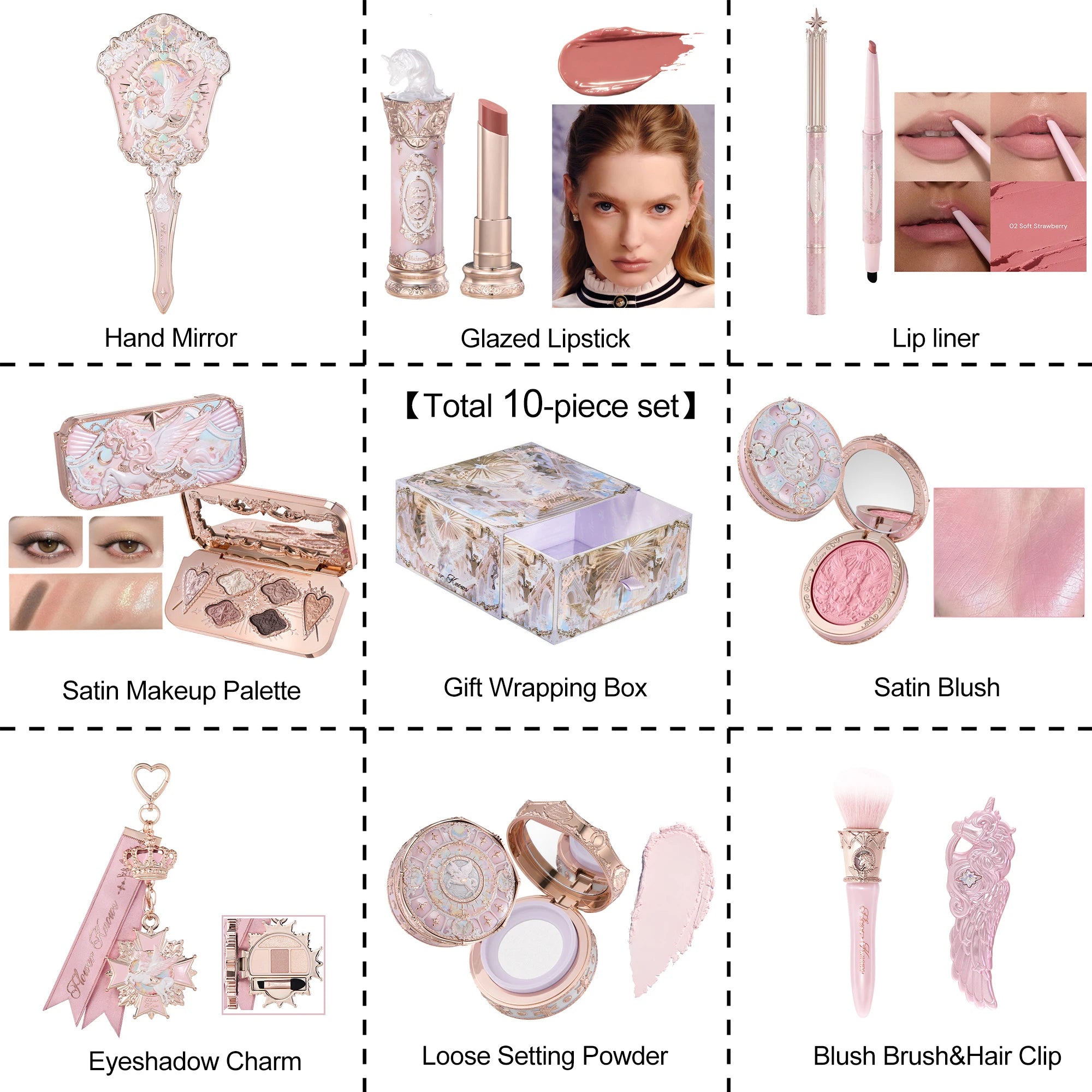 Unicorn Fantasy Luxury Makeup Gift Set - 14