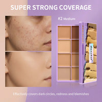 8-Shade Matte Cream Concealer Palette for Full Face Coverage