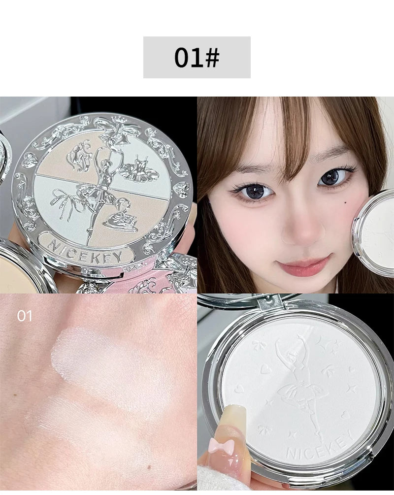 Matte Three-Color Pressed Setting Powder for Oil Control - 22