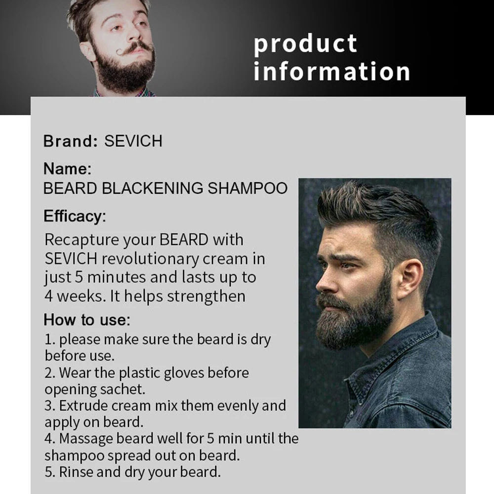 Instant 5-Minute Men's Beard Darkening Shampoo - 11