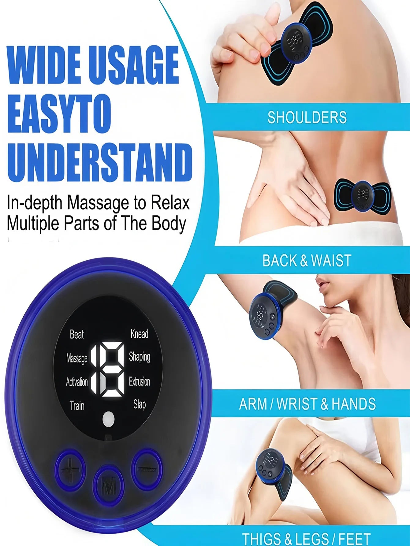 EMS Portable Electric Full Body Muscle Stimulator Massager - 1