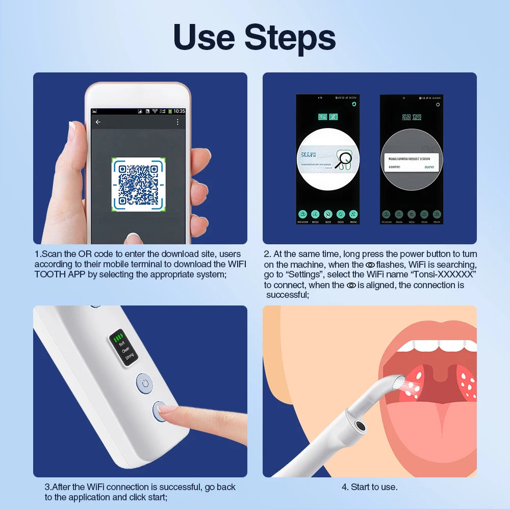 Visible Tonsil Stone Remover with HD Camera - 8