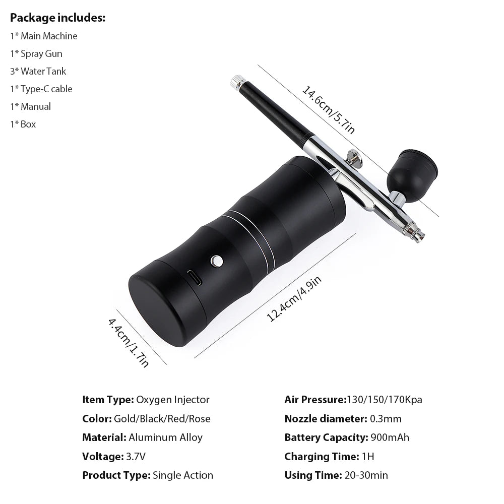 Portable Mini Airbrush Kit for Nail Art and Makeup - 38