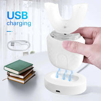 360-Degree Automatic U-Shape Ultrasonic Whitening Toothbrush