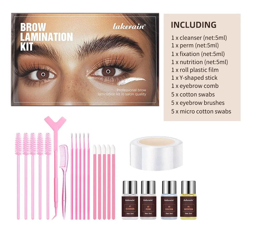 Professional Semi-Permanent Eyebrow Lamination Lifting Kit - 10