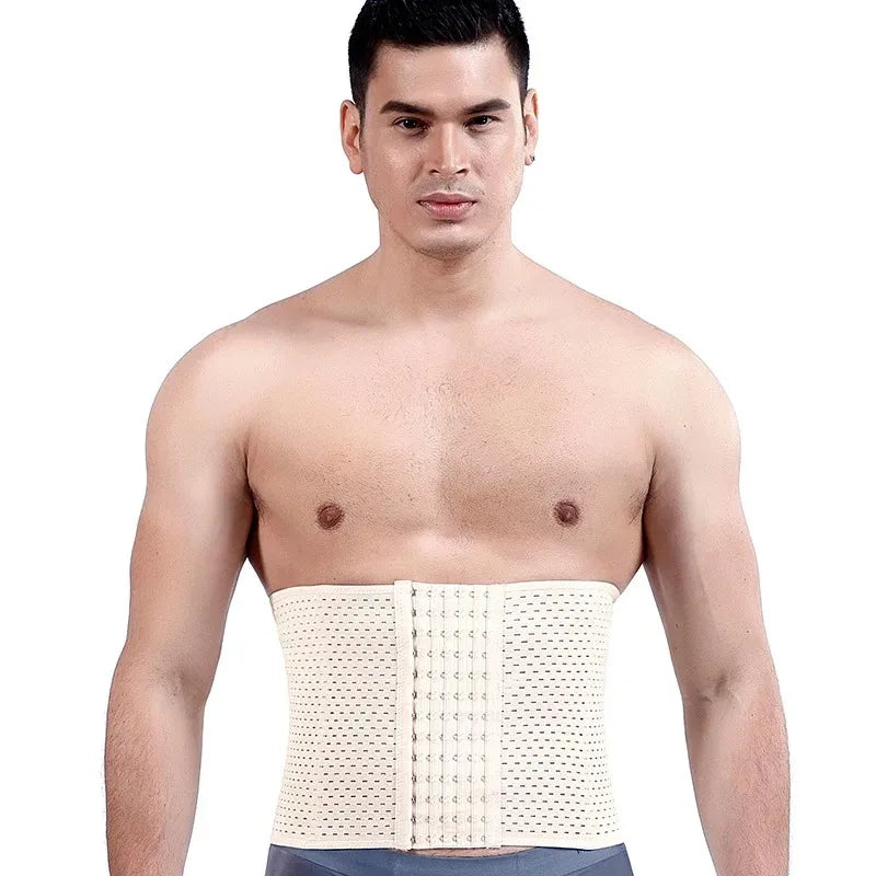 Men's Adjustable Abdominal Compression Waist Trainer Belt - 8