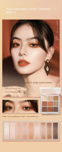 9-Color Waterproof Eyeshadow Palette for Professional Looks