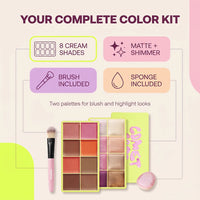 All-in-One Cream Blush and Highlighter Palette Set